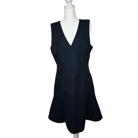 Banana Republic Teal Sleeveless V Neck Fit Flare Dress Career Women's - Picture 1 of 10